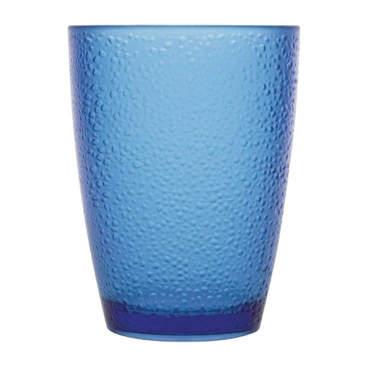 Olympia Kristallon Polycarbonate Tumblers Pebbled Blue 275ml (6 Pack) dc929