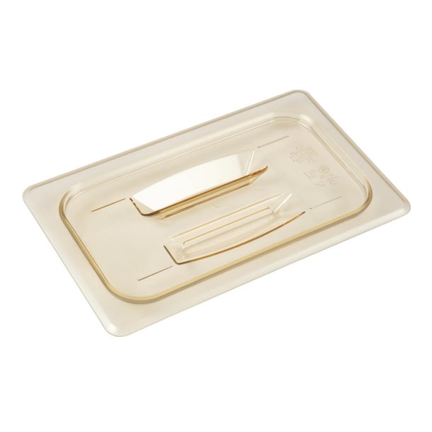 Cambro High Heat Polycarbonate 1/4 Gastronorm Lid with Handle hr273