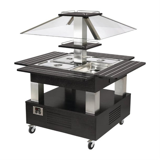 Roller Grill Chilled Salad Bar Square Black de391