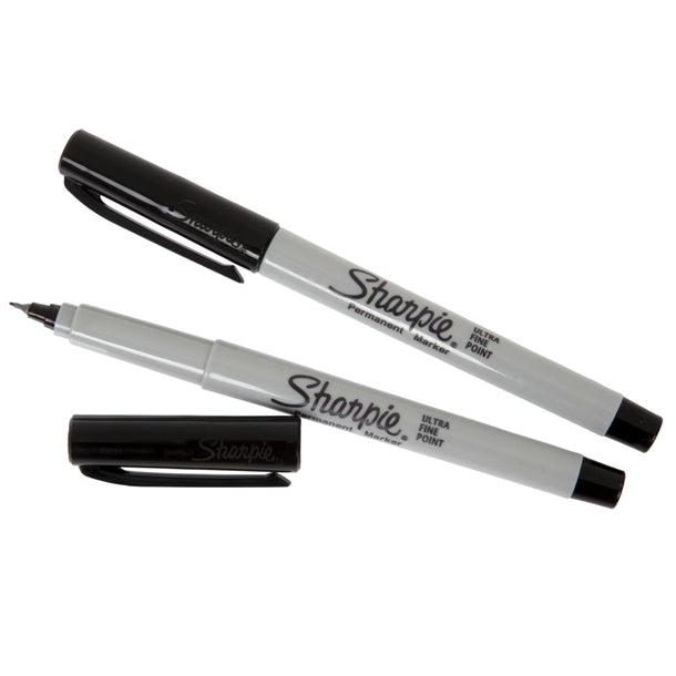Sharpie Ultra Fine Permanent Marker Black (2 Pack) de707
