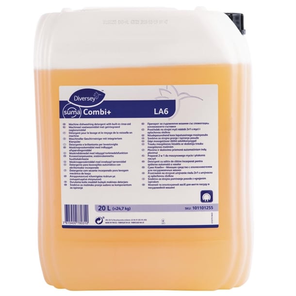 Suma LA6 Warewashing Detergent and Rinse Aid Concentrate 20Ltr de755