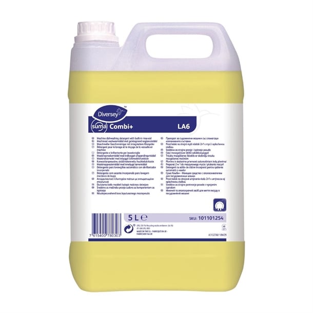 Suma LA6 Warewashing Detergent and Rinse Aid Concentrate 5Ltr (2 Pack) de756