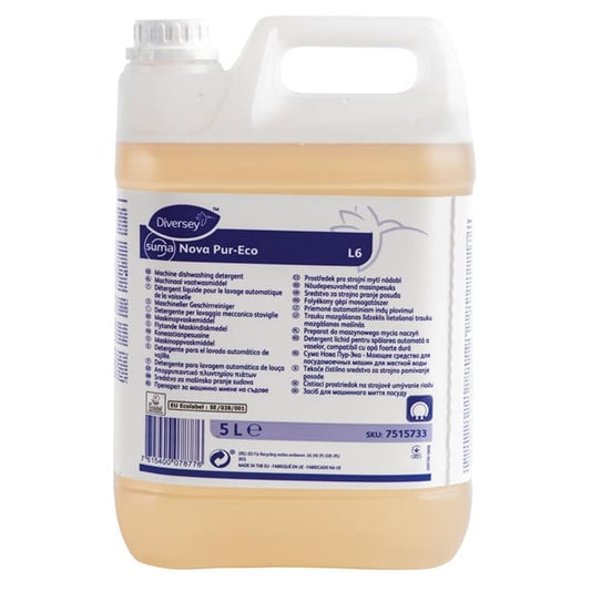Suma Nova L6 Pur-Eco Dishwasher Detergent Concentrate 5Ltr (2 Pack) de757