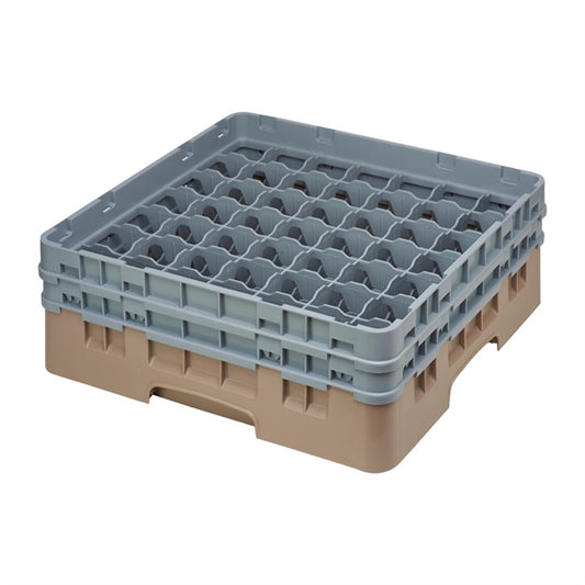 Cambro Camrack Beige 49 Compartments Max Glass Height 133mm de797