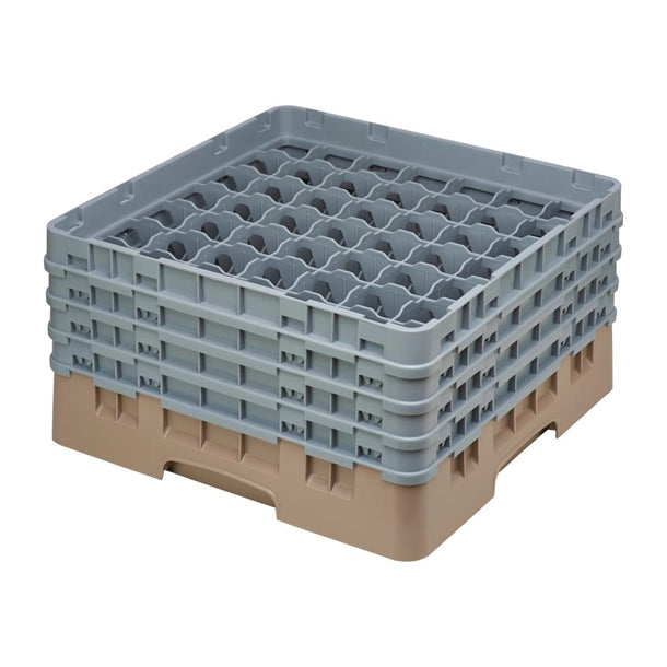 Cambro Camrack Beige 49 Compartments Max Glass Height 215mm de799