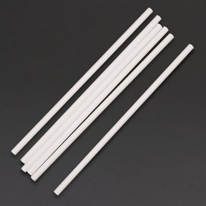 Fiesta Compostable Paper Straws White (250 Pack) de925