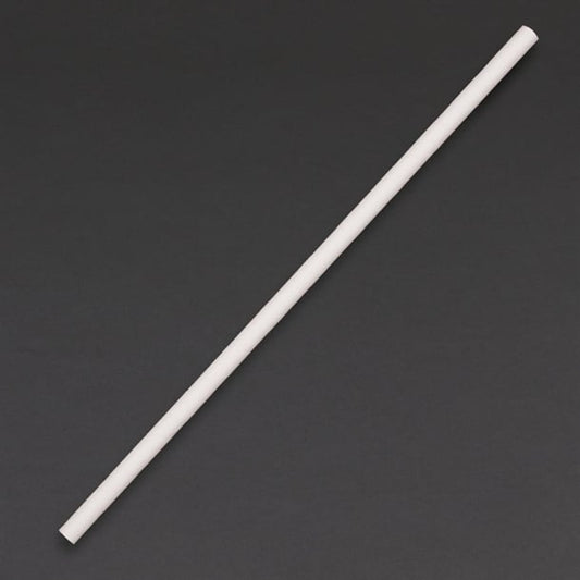 Fiesta Compostable Paper Straws White (250 Pack) de925