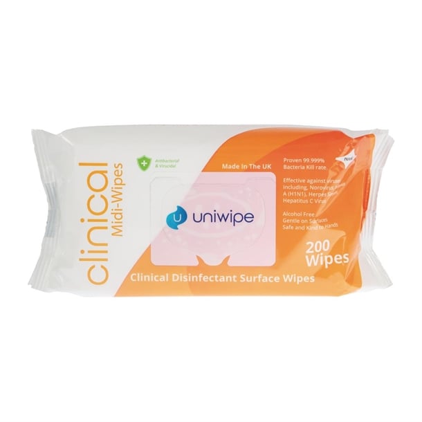 Uniwipe Clinical Disinfectant Surface Wipes (200 Pack) df234