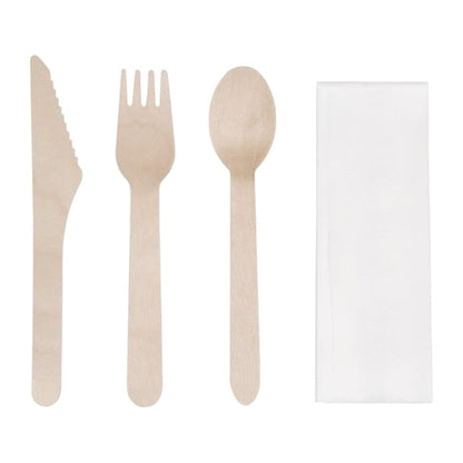 Fiesta Compostable Wooden Cutlery Meal Pack (250 Pack) df422