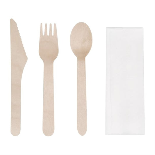 Fiesta Compostable Wooden Cutlery Meal Pack (250 Pack) df422