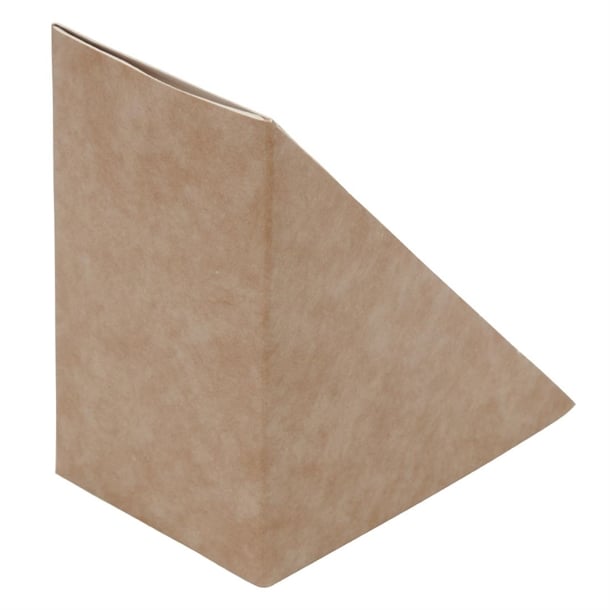 Colpac Recyclable Kraft Front-Loading Sandwich Wedges With PLA Window (500 Pack) df605