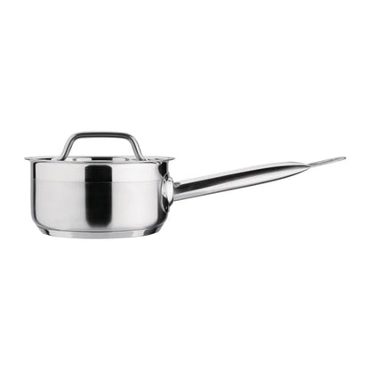 Nisbets Essentials Stainless Steel Saucepan with Lid 14cm df669