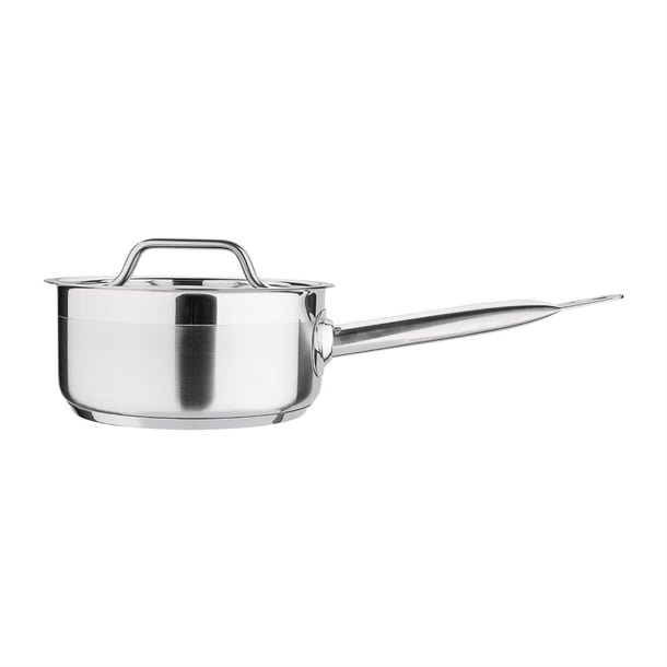 Nisbets Essentials Stainless Steel Saucepan with Lid 16cm df670