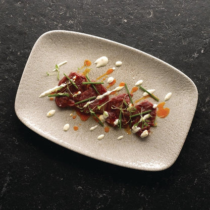 Churchill Raku Oblong Chef Plates Agate Grey 157 x 237mm (12 Pack) df903