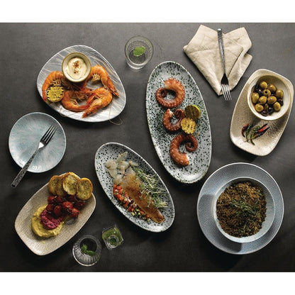 Churchill Raku Oblong Chef Plates Agate Grey 202 x 261mm (12 Pack) df904