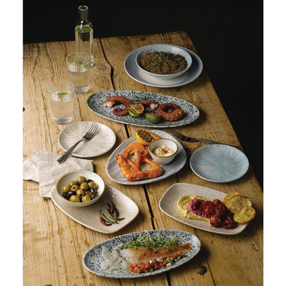 Churchill Raku Oblong Chef Plates Agate Grey 202 x 261mm (12 Pack) df904