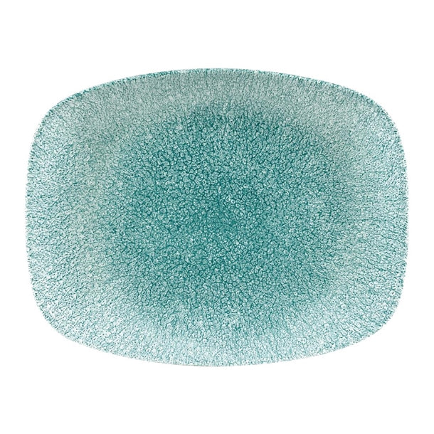Churchill Raku Oblong Chef Plates Jade Green 202 x 261mm (12 Pack) df915