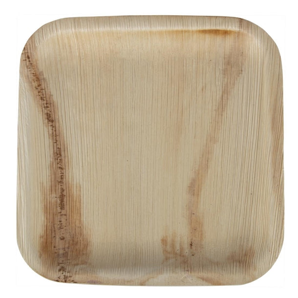 Fiesta Compostable Palm Leaf Plates Square 200mm (100 Pack) ht872