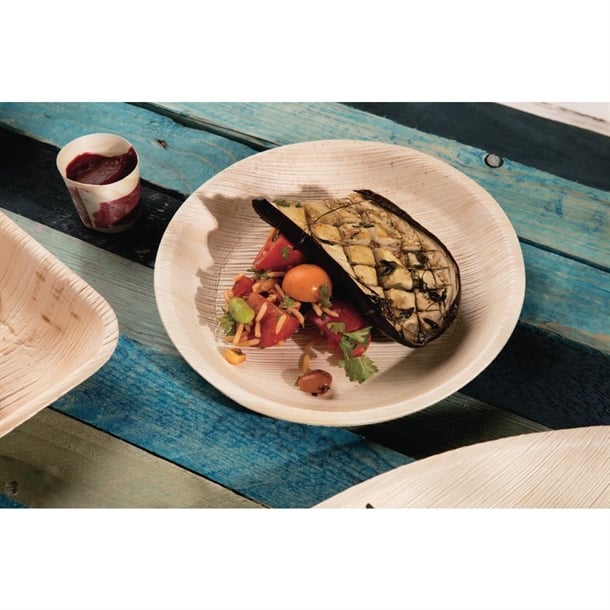Fiesta Compostable Deep Palm Leaf Plates Round 175mm (100 Pack) ht873