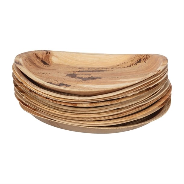 Fiesta Compostable Palm Leaf Plates Round 250mm (100 Pack) ht877