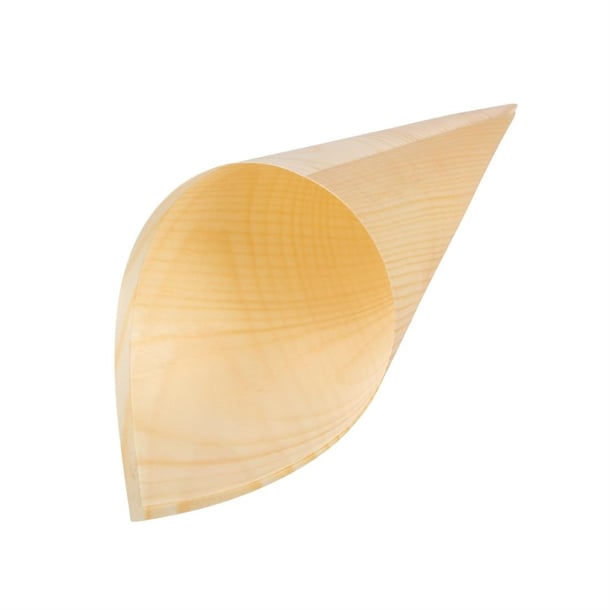 Fiesta Compostable Wooden Canape Cones 75mm (100 Pack) dk389