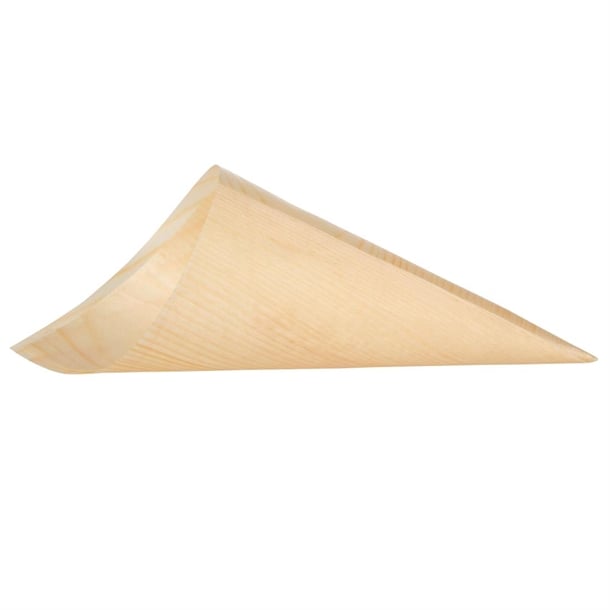 Fiesta Compostable Wooden Canape Cones 75mm (100 Pack) dk389