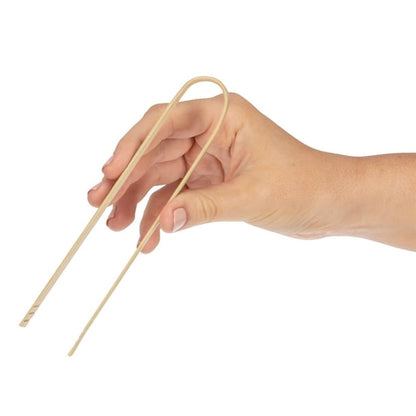Fiesta Compostable Mini Bamboo Tongs (50 Pack) dk391