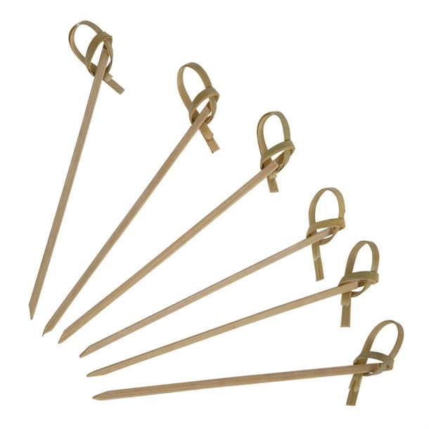 Fiesta Compostable Bamboo Looped Skewers 90mm (100 Pack) dk396