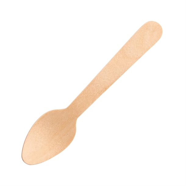 Fiesta Compostable Wooden Teaspoons (100 Pack) dk398