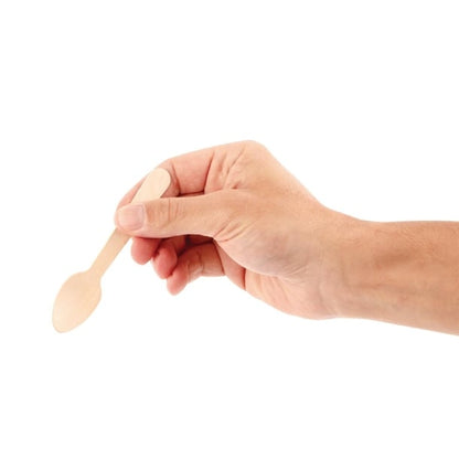 Fiesta Compostable Wooden Teaspoons (100 Pack) dk398