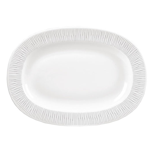 Churchill Bamboo Oval Dishes Large Rimmed 330mm (6 Pack) dk419