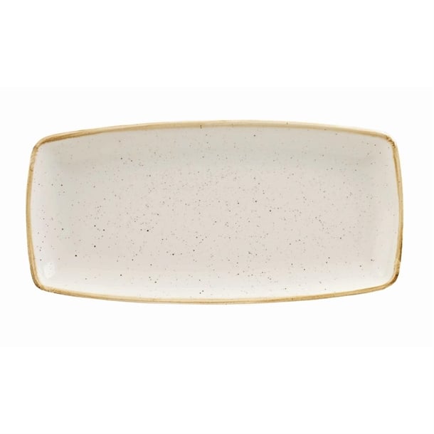 Churchill Stonecast Rectangular Plates Barley White 295 x 150mm (12 Pack) dk528