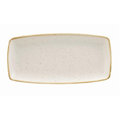 Churchill Stonecast Rectangular Plates Barley White 295 x 150mm (12 Pack) dk528