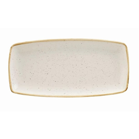 Churchill Stonecast Rectangular Plates Barley White 295 x 150mm (12 Pack) dk528