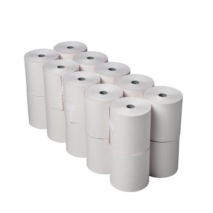 Olympia Non-Thermal 2ply White and Pink Till Roll 76 x 71mm (20 Pack) dk595