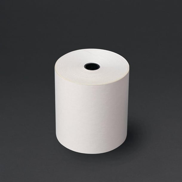 Olympia Non-Thermal 2ply White and Yellow Till Roll 76 x 70mm (20 Pack) dk596