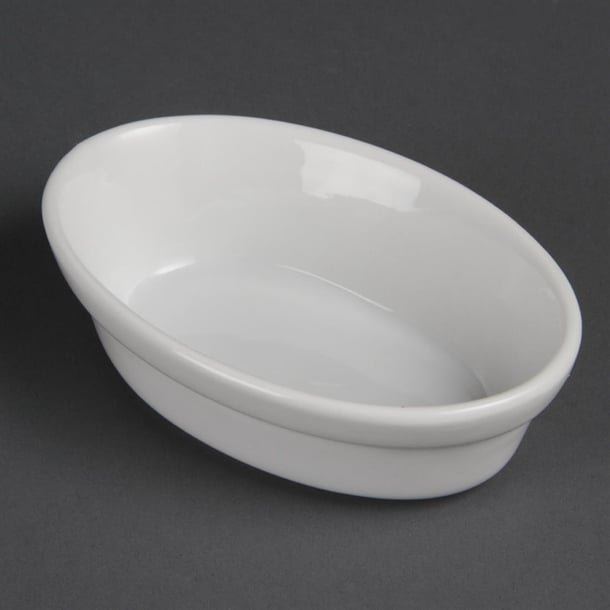Olympia Whiteware Oval Pie Bowls 145mm (6 Pack) dk806