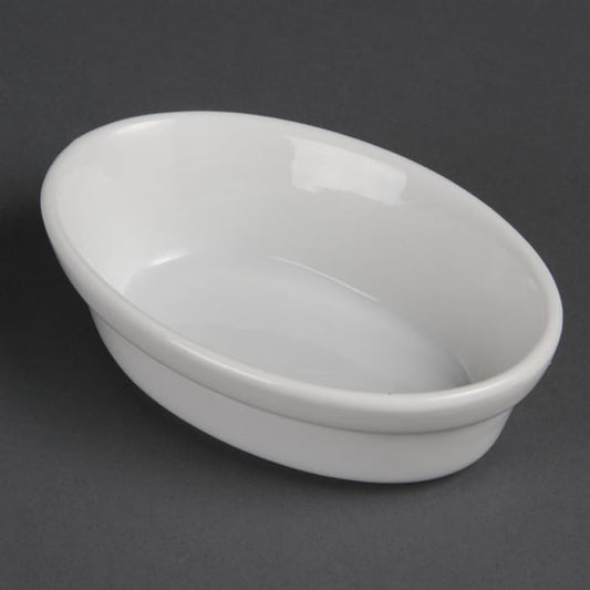 Olympia Whiteware Oval Pie Bowls 145mm (6 Pack) dk806