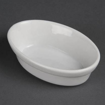 Olympia Whiteware Oval Pie Bowls 145mm (6 Pack) dk806
