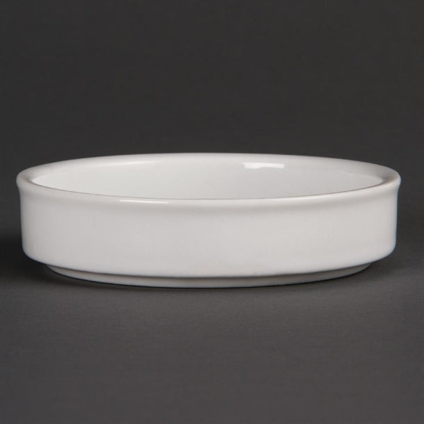 Olympia Mediterranean Stackable Dishes White 102mm (6 Pack) dk827