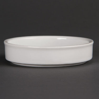 Olympia Mediterranean Stackable Dishes White 102mm (6 Pack) dk827