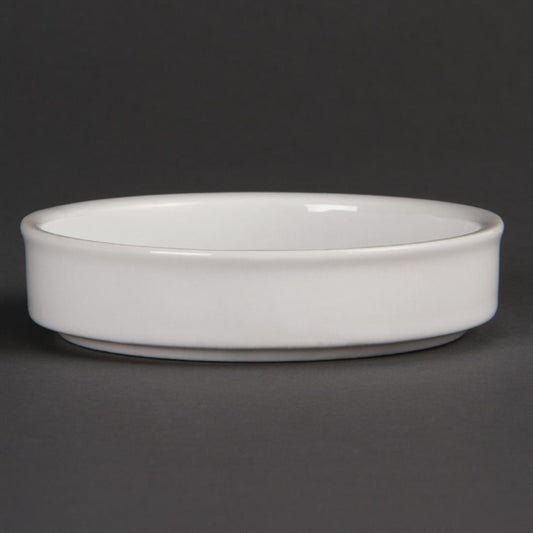 Olympia Mediterranean Stackable Dishes White 102mm (6 Pack) dk827