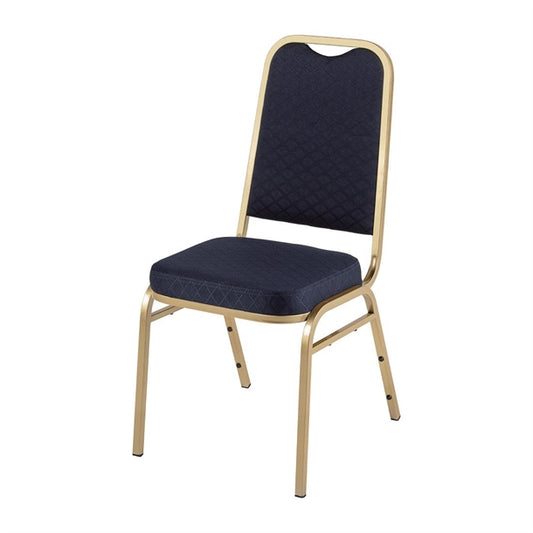 Bolero Square Back Banquet Chairs Blue & Gold (4 Pack) dl015