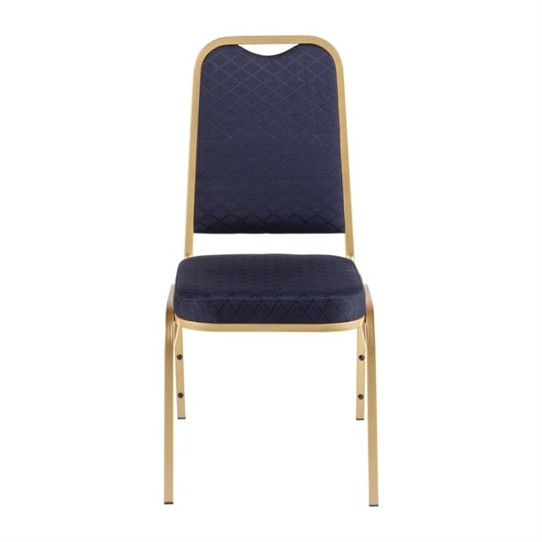 Bolero Square Back Banquet Chairs Blue & Gold (4 Pack) dl015