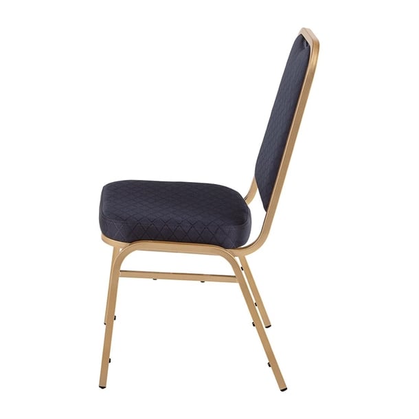 Bolero Square Back Banquet Chairs Blue & Gold (4 Pack) dl015