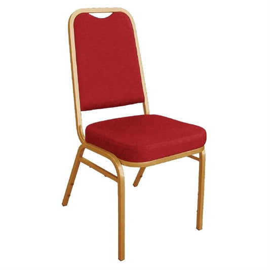 Bolero Square Back Banquet Chairs Red & Gold (4 Pack) dl016