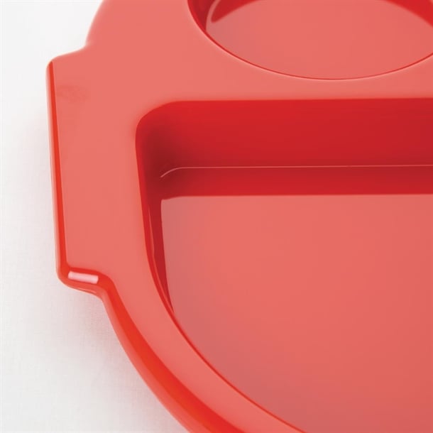 Olympia Kristallon Small Polypropylene Compartment Food Trays Red 321mm dl126