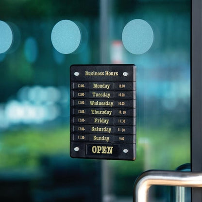Beaumont Adjustable Opening Hours Display dl226