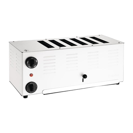 Rowlett Regent 6 Slot Toaster White with 2x Additional Elements ch176