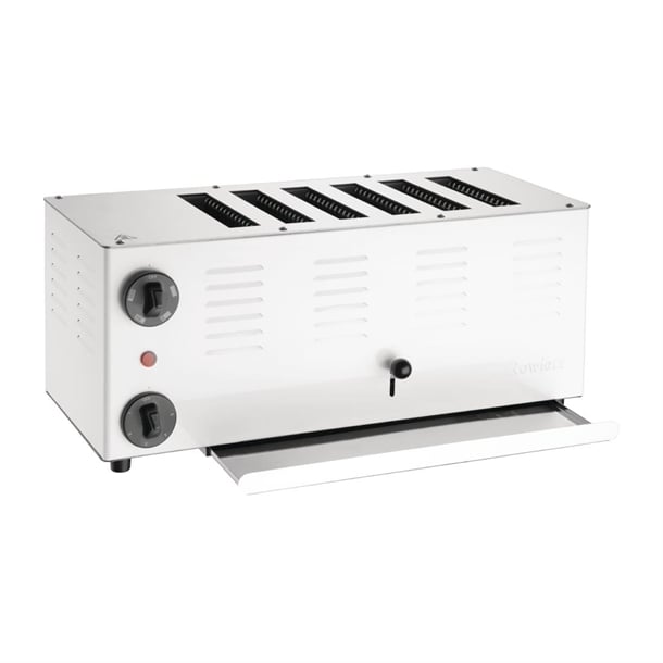 Rowlett Regent 6 Slot Toaster White with 2x Additional Elements ch176